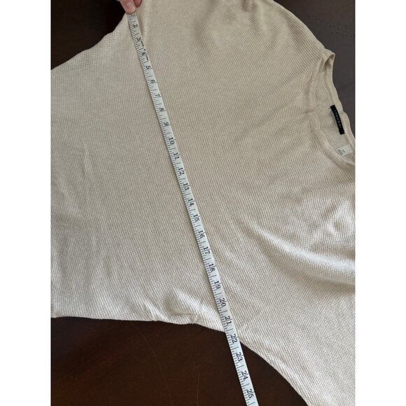 Tahari Batwing Sleeve Waffle Knit Lightweight Cozy Sweater in Beige Small - Picture 10 of 12